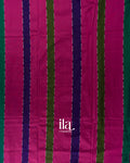Bottle Green Temple Bordered Cotton Saree