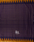 Deep Purple Checkered Mercerised Cotton Saree