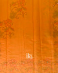 Turmeric Orange Mirror Embroidered Semi Chanderi Saree