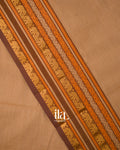 Light Brown Pure Chettinad Cotton Handloom Saree