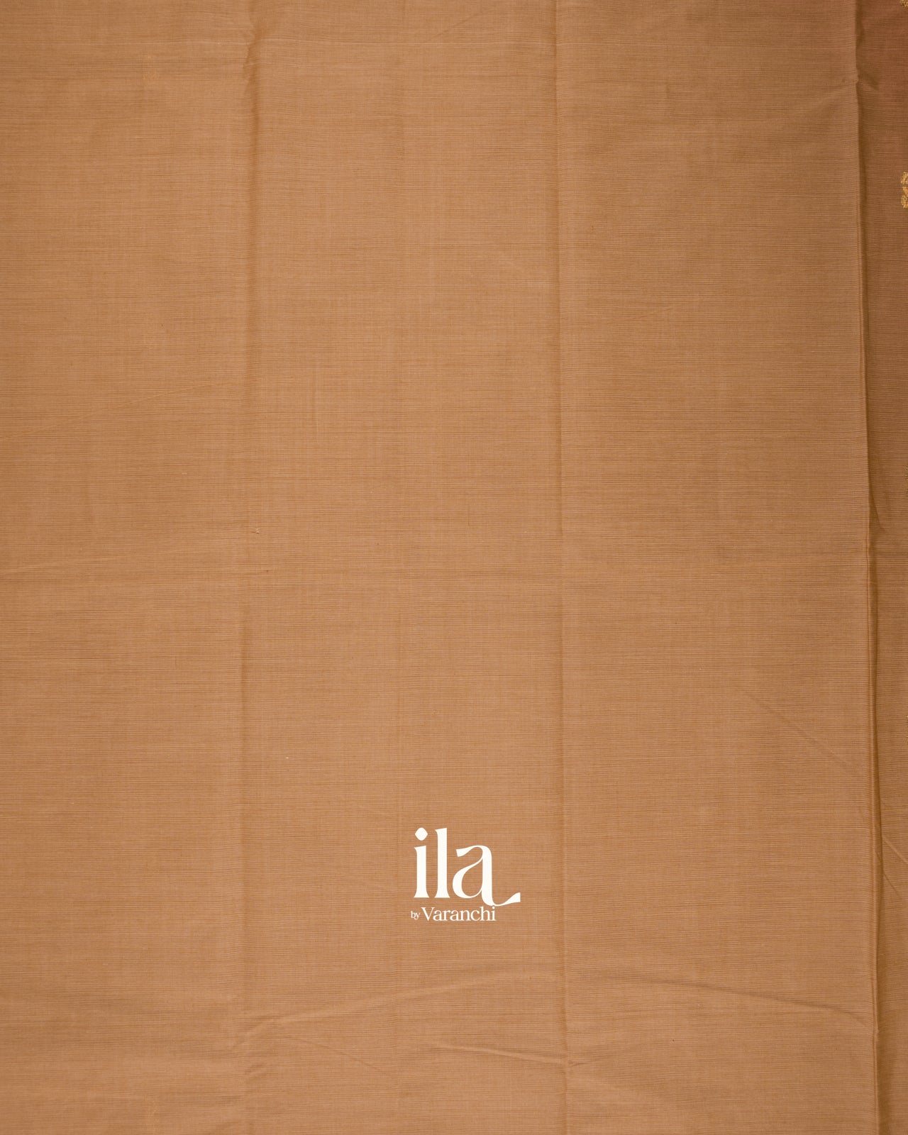 Light Brown Pure Chettinad Cotton Handloom Saree