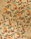 Ivory Sequin Embroidery Semi CottonTissue Saree