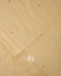 Ivory Sequin Embroidery Semi CottonTissue Saree
