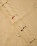 Ivory Sequin Embroidery Semi CottonTissue Saree