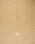 Ivory Sequin Embroidery Semi CottonTissue Saree