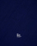 Navy Blue Pure Semi Mulberry Saree