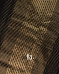 Black Striped Thread Bordered Assam Silk Saree