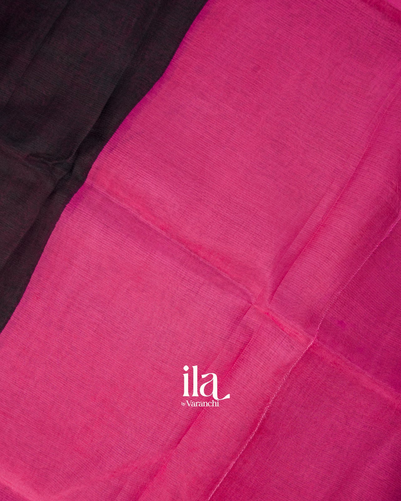 Black Floral Printed Semi Mangalgiri Saree