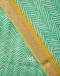 Sea Green Chevron Semi Mangalgiri Saree