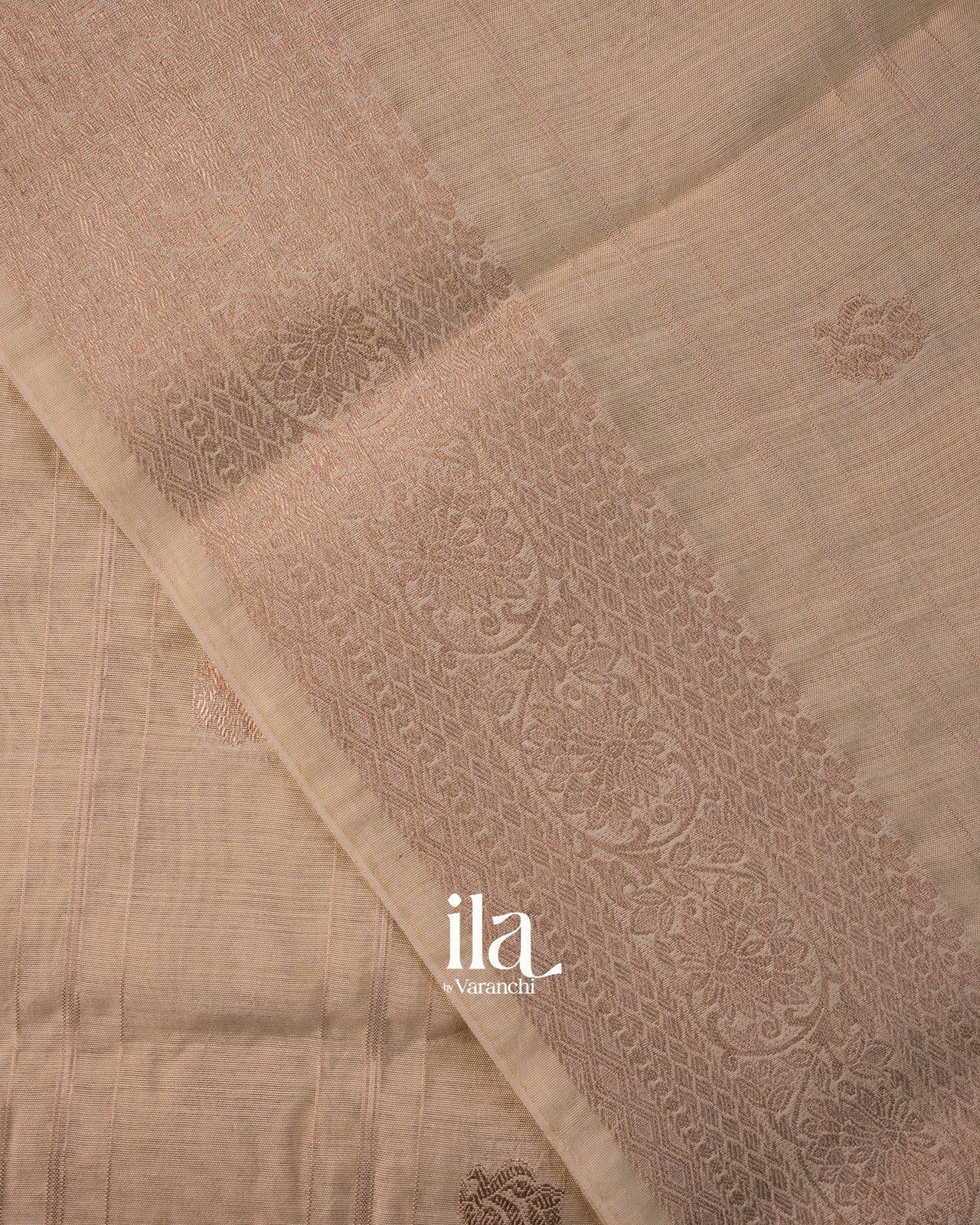 Beige Assam Silk Saree