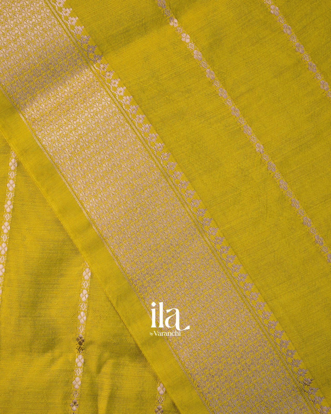 Mehendi Green Striped Assam Silk Saree