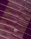 Wine Purple Striped Assam Silk Saree