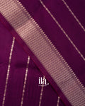 Wine Purple Striped Assam Silk Saree