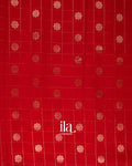 Crimson Red Assam Silk Saree