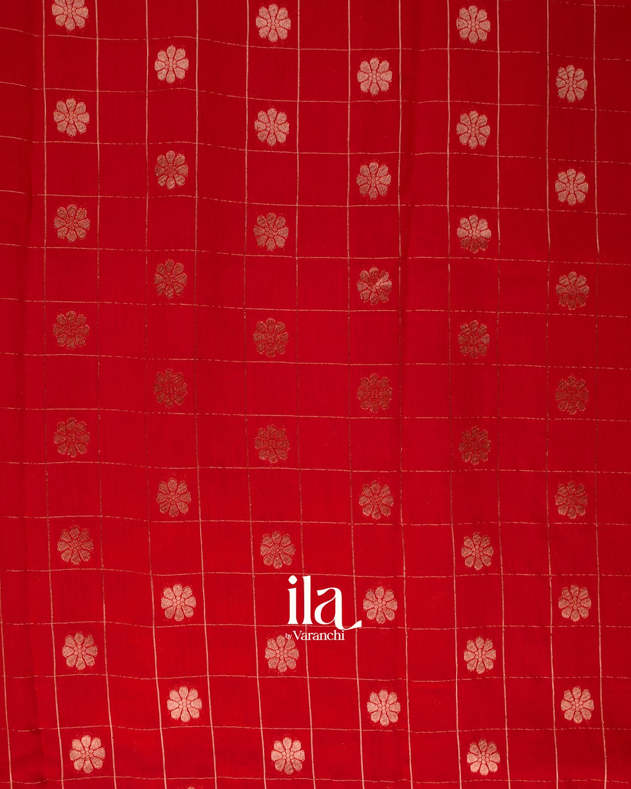 Crimson Red Assam Silk Saree