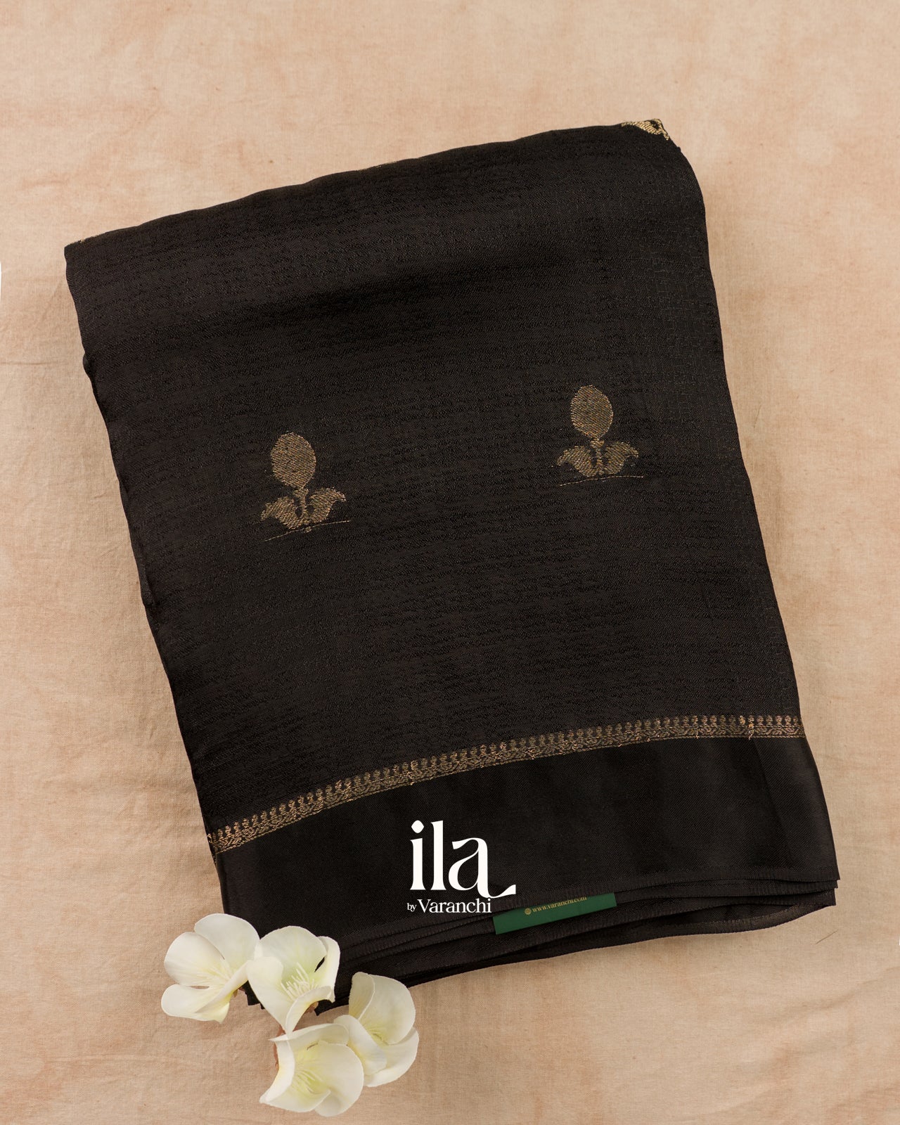 Black Semi Silk Saree