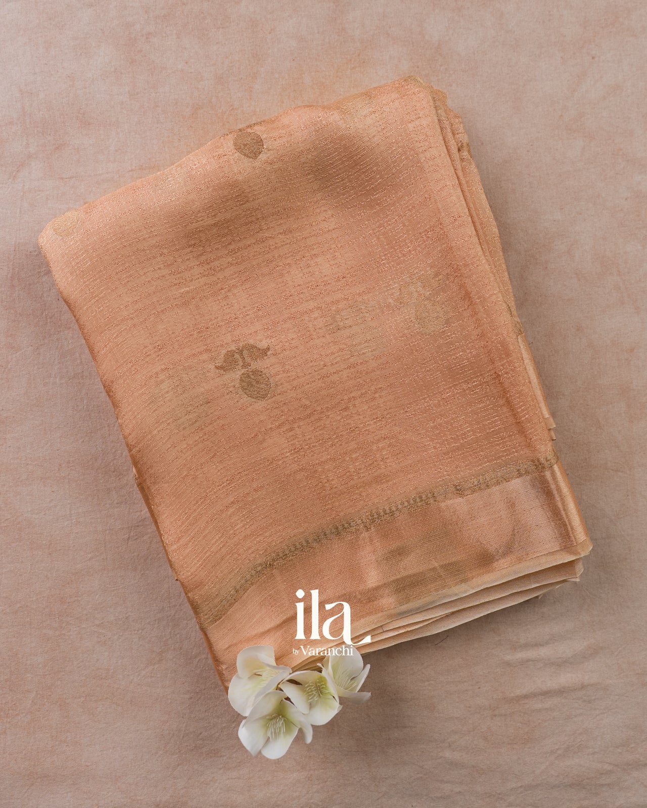 Peach Semi Silk Saree