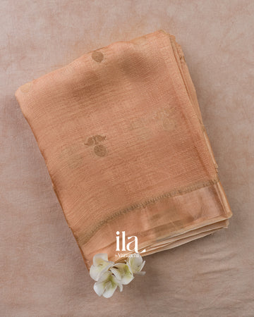 Peach Semi Silk Saree