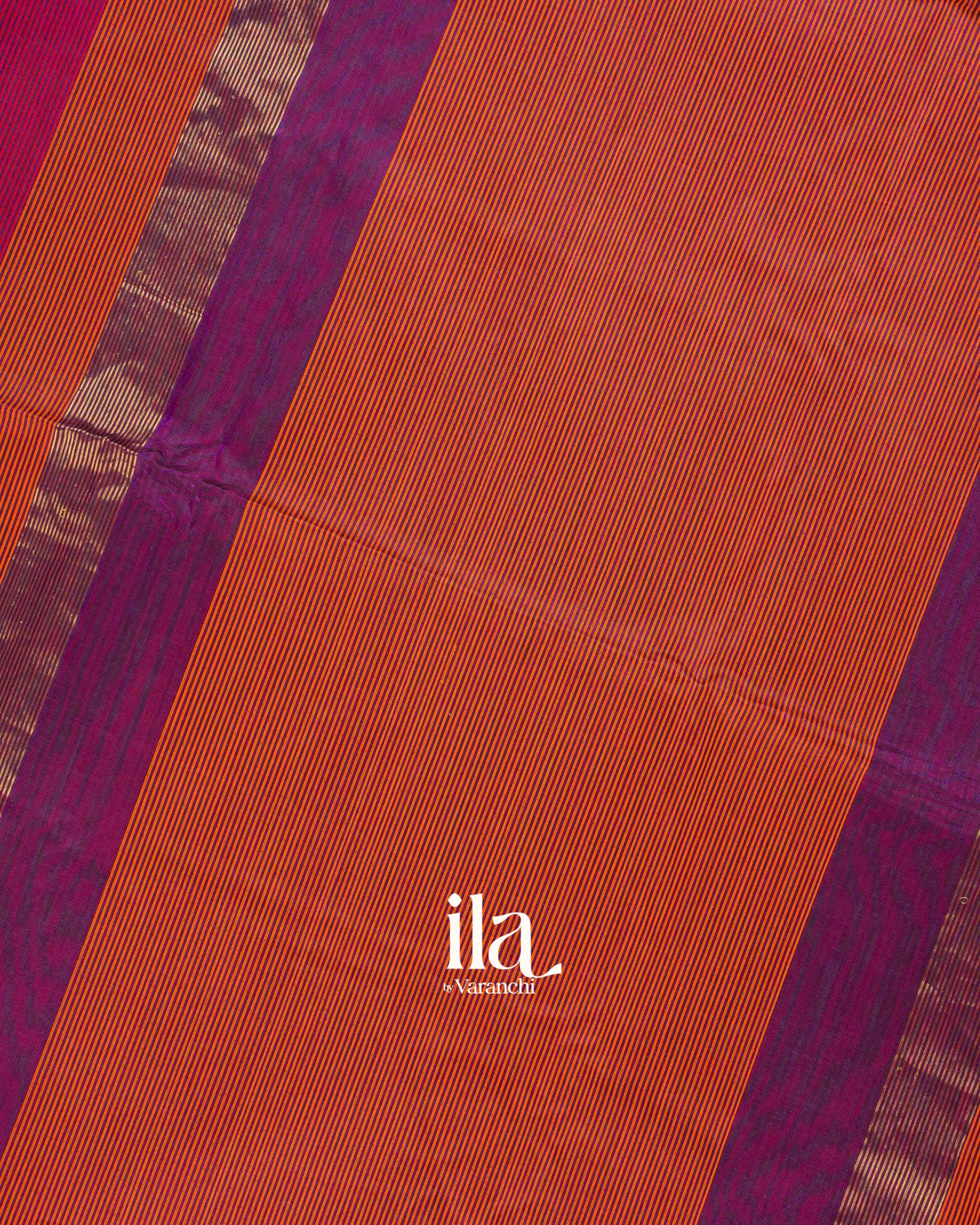 Deep Purple Pure Maheshwari Silk Cotton Handloom Saree