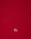 Crimson Red Pure Maheshwari Silk Cotton Handloom Saree