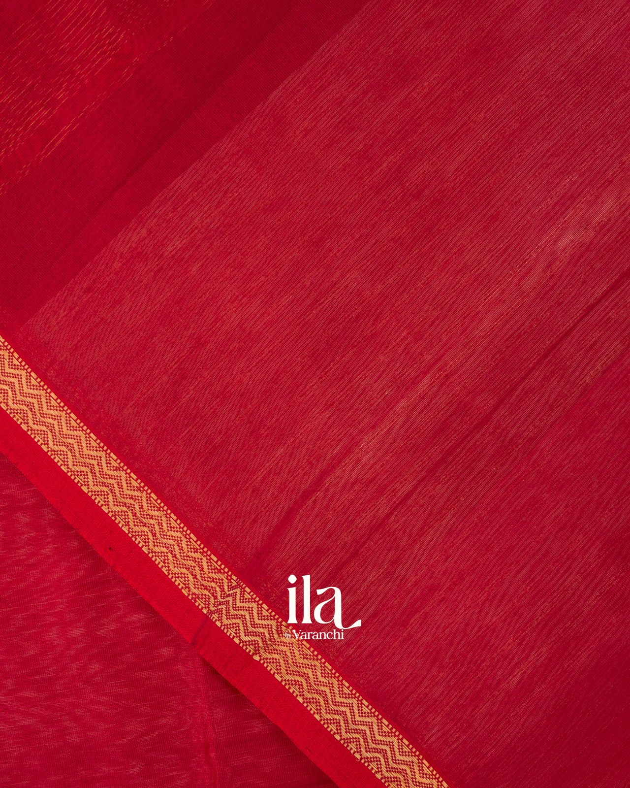 Crimson Red Pure Maheshwari Silk Cotton Handloom Saree