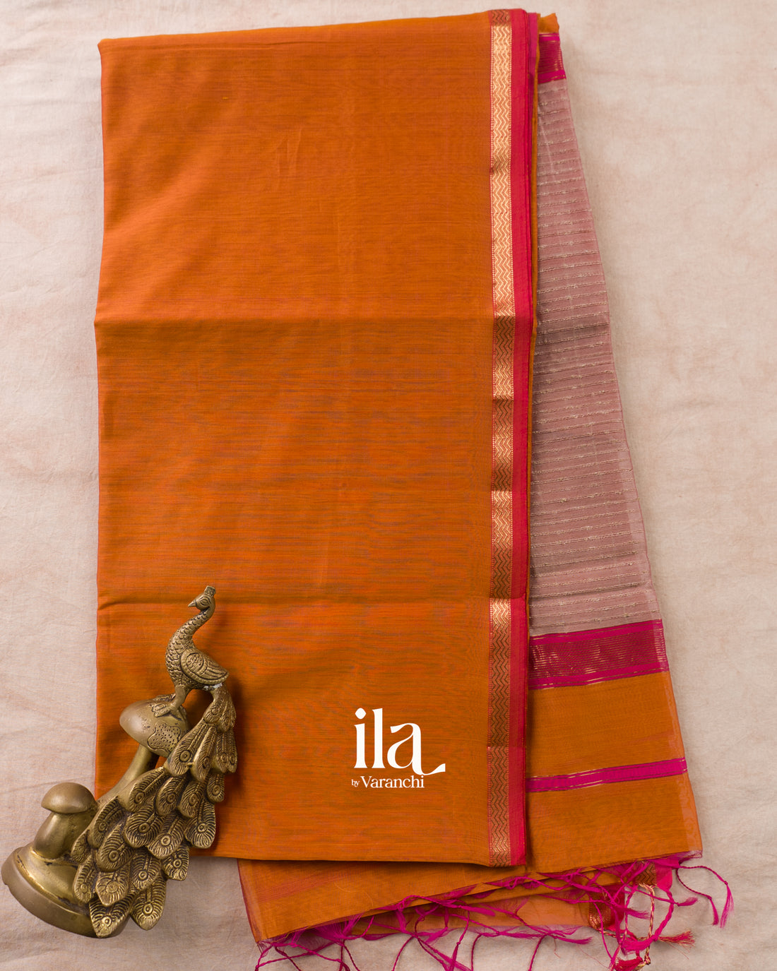 Turmeric Yellow Pure Maheshwari Silk Cotton Handloom Saree