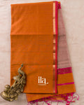 Turmeric Yellow Pure Maheshwari Silk Cotton Handloom Saree