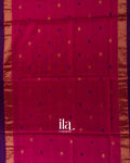Deep Purple Pure Maheshwari Silk Cotton Handloom Saree