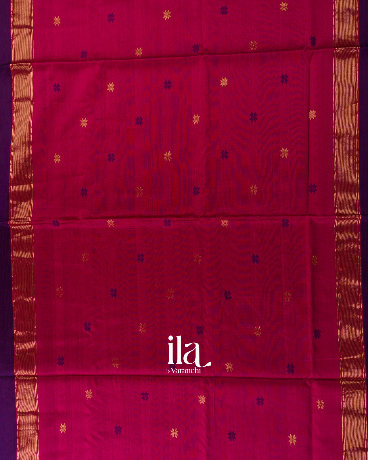 Deep Purple Pure Maheshwari Silk Cotton Handloom Saree