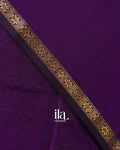 Deep Purple Pure Maheshwari Silk Cotton Handloom Saree