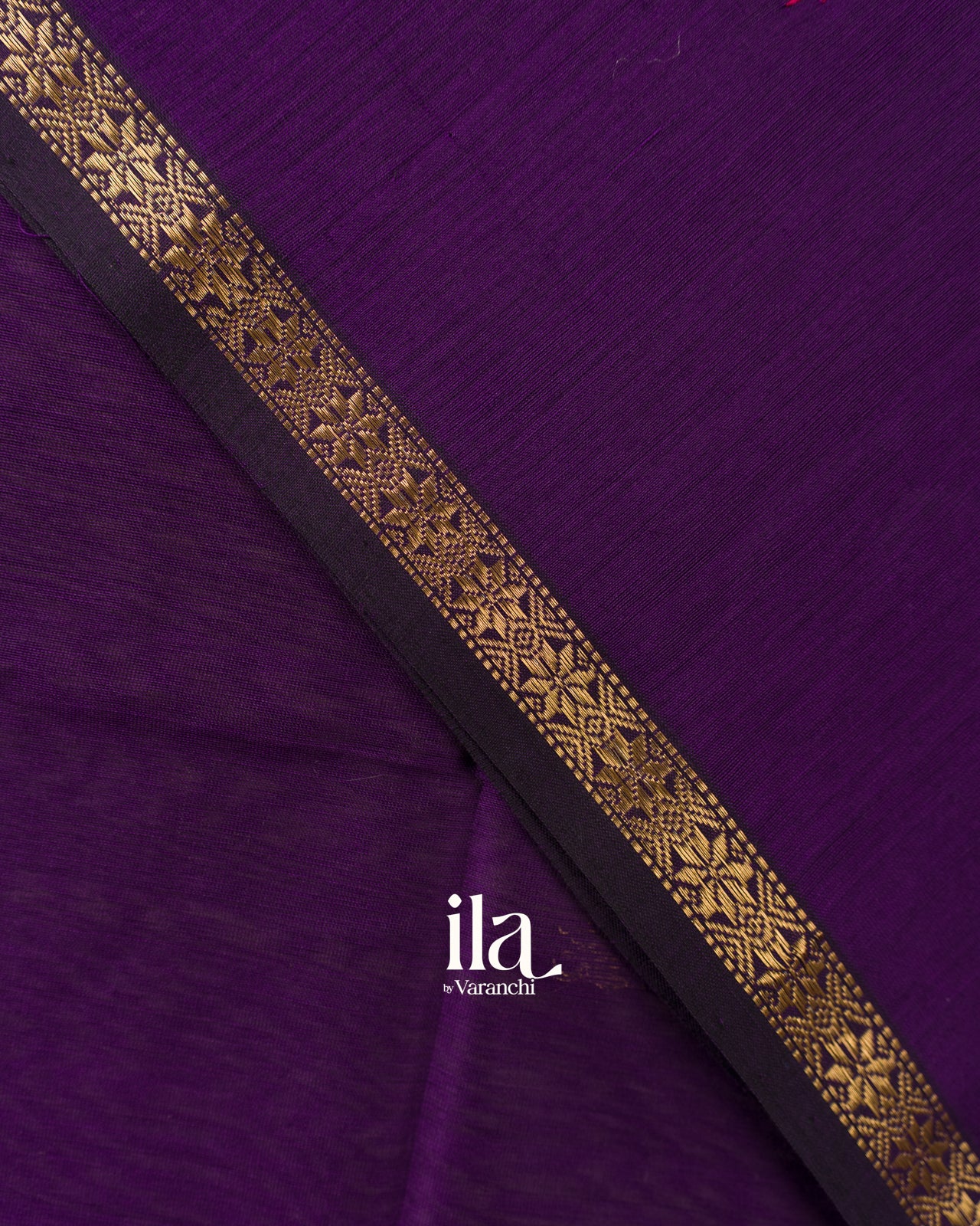 Deep Purple Pure Maheshwari Silk Cotton Handloom Saree