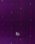 Deep Purple Pure Maheshwari Silk Cotton Handloom Saree