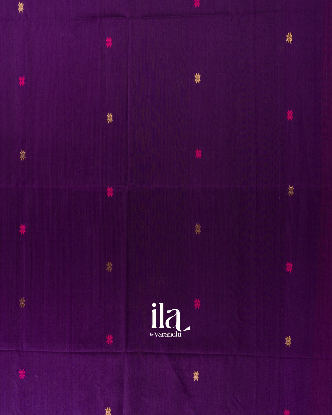 Deep Purple Pure Maheshwari Silk Cotton Handloom Saree