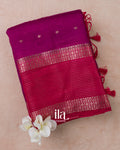 Magenta Assam Silk Saree