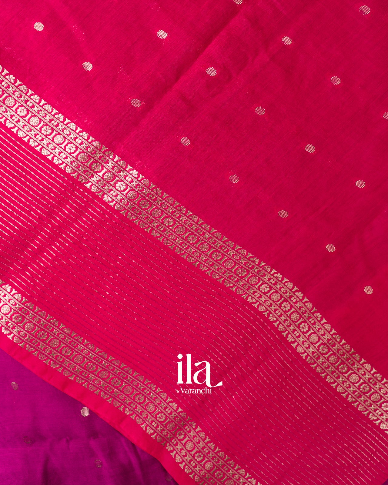 Magenta Assam Silk Saree