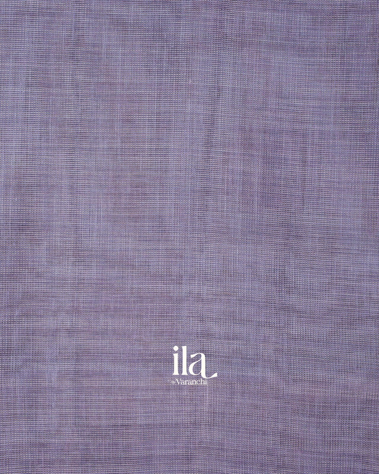 Lavender Floral Jaal Aari Work Semi Linen Tissue Saree