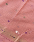 Baby Pink Paithani Pallu Semi Cotton Saree