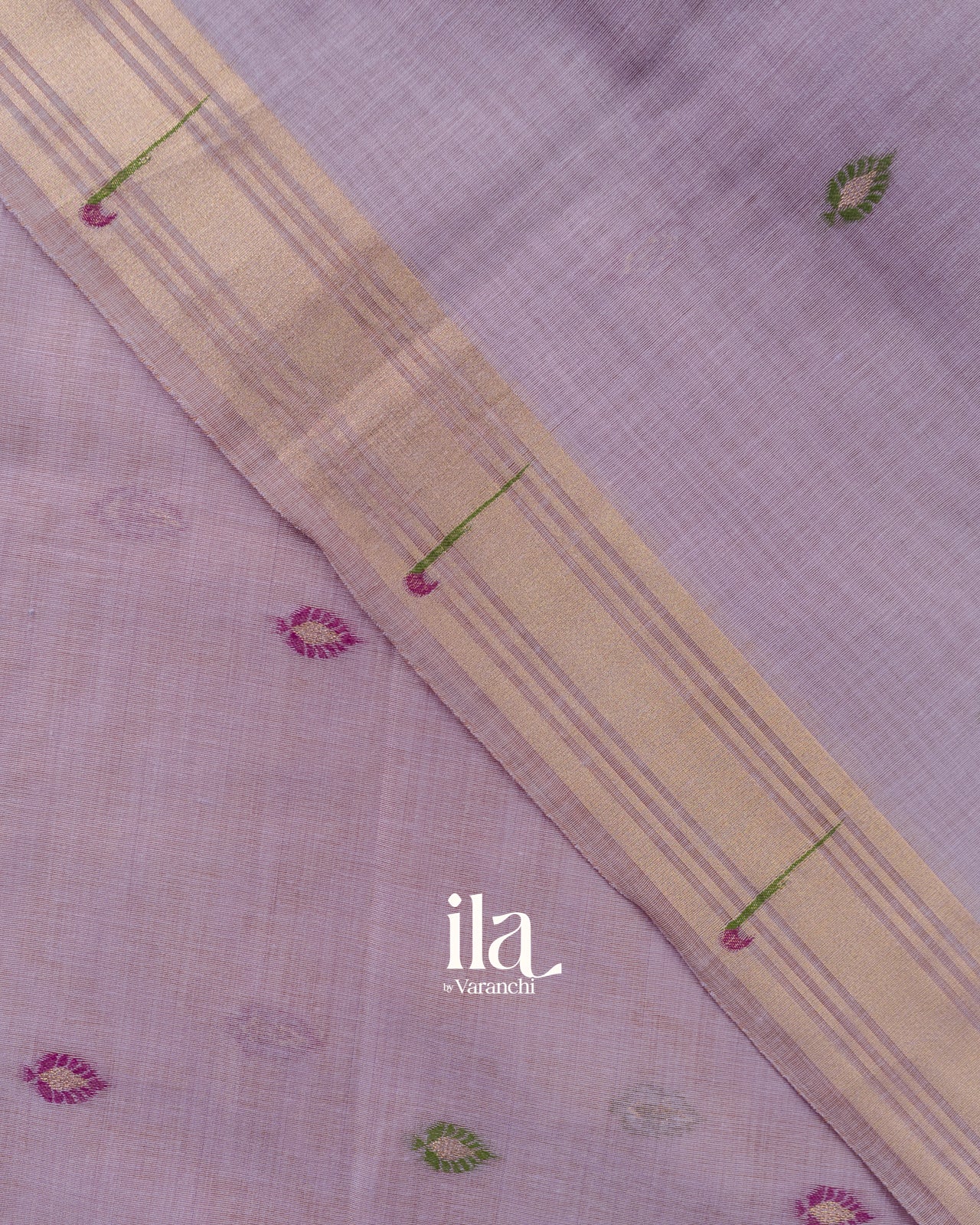 Lilac Paithani Pallu Semi Cotton Saree