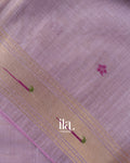 Lilac Paithani Pallu Semi Cotton Saree