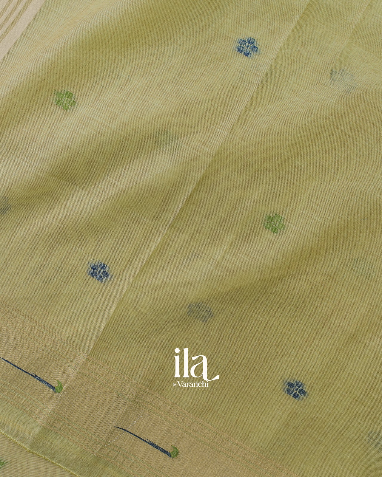 Pista Green Paithani Pallu Semi Cotton Saree