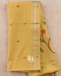 Mustard Yellow Paithani Pallu Semi Cotton Saree