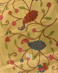 Mustard Yellow Paithani Pallu Semi Cotton Saree