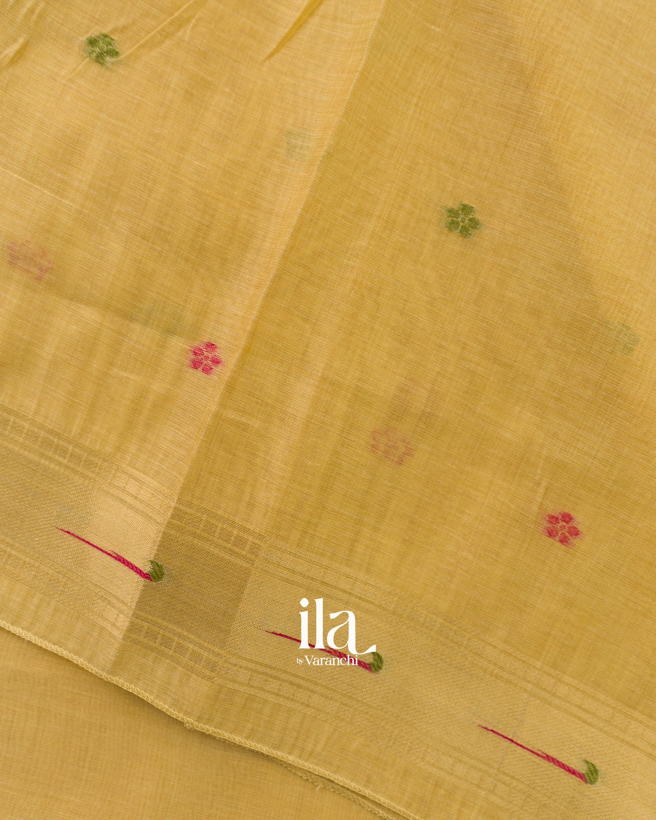 Mustard Yellow Paithani Pallu Semi Cotton Saree
