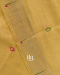 Mustard Yellow Paithani Pallu Semi Cotton Saree