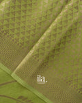 Pista Green Floral Butta Semi Linen Saree