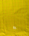 Lime Green Checkered Semi Silk Saree