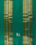 Muted Sage Checkered Semi Silk Saree