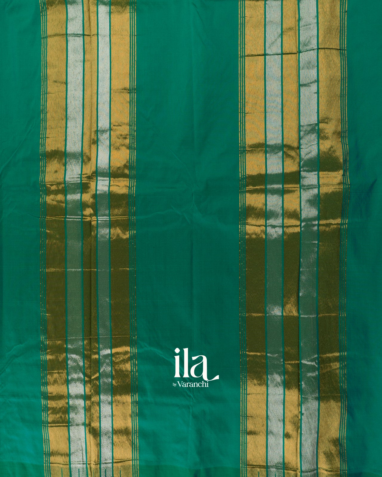 Muted Sage Checkered Semi Silk Saree