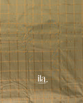 Muted Sage Checkered Semi Silk Saree