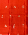 Fire Orange Semi Silk Saree